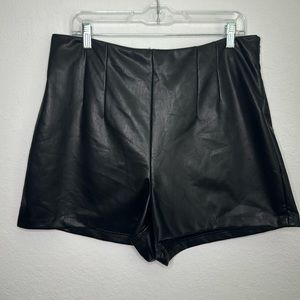 Express Faux Leather high waisted shorts